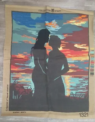 $15 • Buy Collection D'art Lovers Sunset Needlepoint Canvas 20.5  X16  1321 New/Started