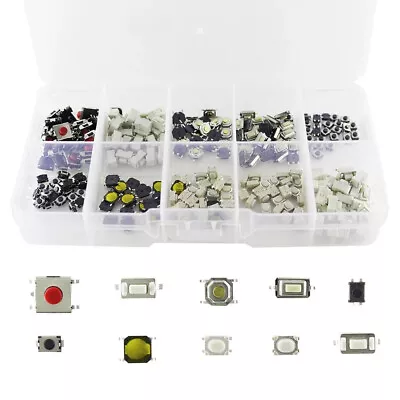 100pcs Micro Momentary Tact Switch Kit Tactile Push Button Switch 10 Types • $8.03