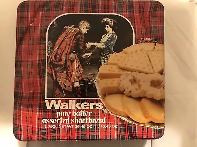 Vintage Walkers Shortbread Tin 22 Cm X 23 Cm Bonnie Prince Charlie (1991) • $9