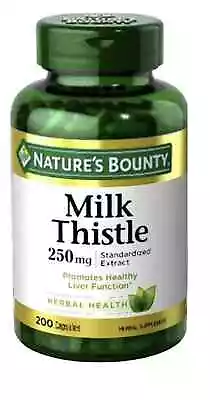 Nature's Bounty Milk Thistle Capsules 250 Mg 200 Ct • $24.18