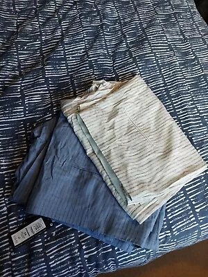 M&S Linen Blend Stripe Trousers Bundle Size 24 • £10