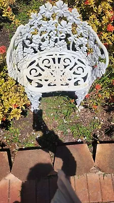 Antique/vintage Victorian Heavy Cast Iron Garden Patio Bench Grapes Vine • $400