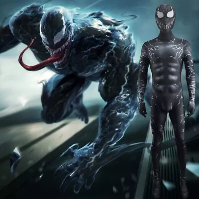 £38.28 • Buy Cosplay Venom 2 Eddie Brock Jumpsuit Adult Kids Bodysuit Halloween Costumes Gift
