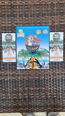 2014 BCS Orange Bowl Program 2 Full Tickets & 2 Lanyards Ohio State Vs Clemson  • $57