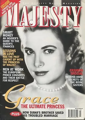 PRINCESS GRACE ~~ Majesty Magazine ~~ Vo. 17 No. 3 March 1996 ~~ E-2-2 • $7.99