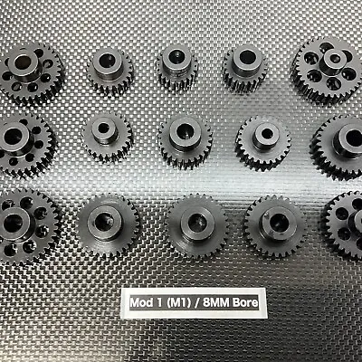 Mod 1 8mm Steel Pinion Gear M1 20T-45T For Castle 2028 Motor Speed Run Spur Gear • $9.95