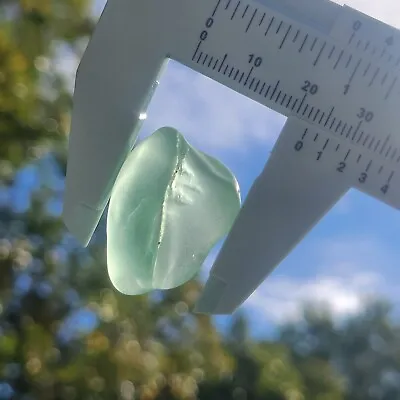 Sea Glass Found @ Lake / River Beach 1 Large Piece Colored Aqua Seafoam Green • $8.95