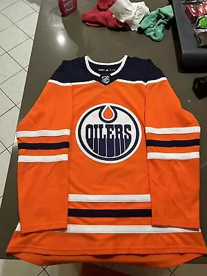 Edmonton Oilers NHL Adidas Size 50 Authentic Hockey JerseyFight Strap • $135