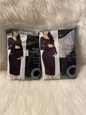 Time And Tru Dress Womens XXL (20) Maternity Long Sleeve Bundle Lot Of 2 • $16