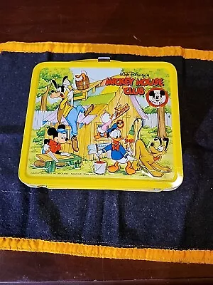 Vintage Walt Disney Mickey Mouse Club Lunchbox And Thermos • $24.99