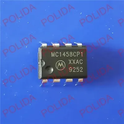 10pcs Dual Op Amp Ic Motorola Dip-8 Mc1458cp1 Mc1458cpi Mc1458cp Mc1458c • $4.20