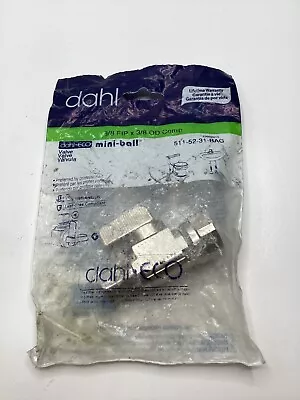 DAHL 511-52-31 Mini Ball Angle Supply Stop Valve 1/2 FIP X 3/8 OD COMP • $14.93