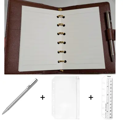 Fits Louis Vuitton PM Small LV Agenda: 200 Page Refill Paper +Pouch + Insert Pen • £34.65