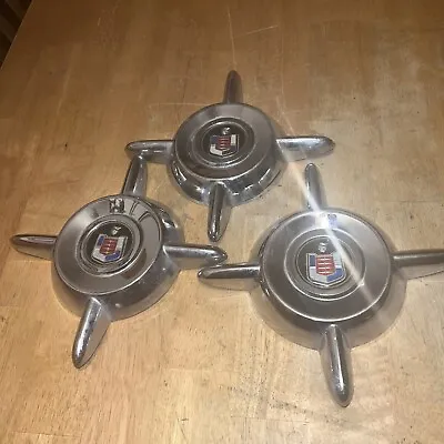 1956 Mercury Hubcap Spinners FoMoCo Ford MC 3751-C Set Of 3 • $95