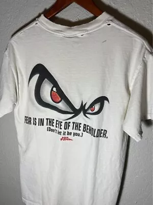 Vintage No Fear EYES T-Shirt Men’s Size Medium Eye Of The Beholder White Distres • $25