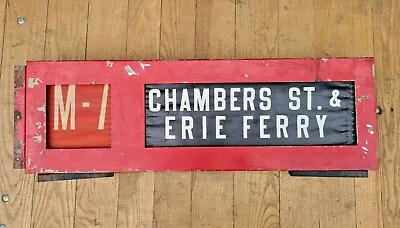 Vintage Mack Bus Roll Sign Box Rollsign Ny Nyc Omnibus 1945 Erie Ferry City Hall • $895