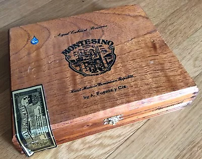 MONTESINO LACQUERED WOODEN CIGAR BOX BY A FUENTE Y CIA ~ Aged Cabinet Reserve  • $4.99