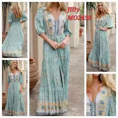 Dreamcatcher Bohemian Style Maxi Dress   'jilly Mo2458'   Size 8 12 14 16 18 • $69.95