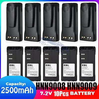 10Pc 2500mAh HNN9008 Battery For MOTOROLA PRO5150 HT750 HT1250 HT1550 HNN9009 • $159.99