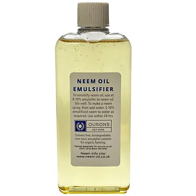 Neem Oil Emulsifier - Makes Neem Water Soluble 100ml Ourons Quality  • £7.99