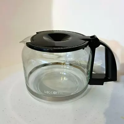 Coffee Pot Carafe Coffeemaker Glass 10-12-Cup Black Lid Replacement Mr. Coffee • $14.75