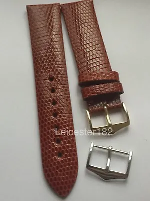 GENUINE LIZARD Brown Watch Strap -2 Buckles -Choice Of Size 10-22mm & XL Options • £29.95