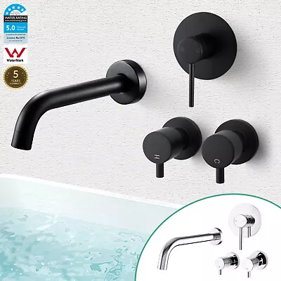 ACA Bathroom Tap Bath Elbow Spout Bathtub Shower Mixer Taps Brass Round • $32.99
