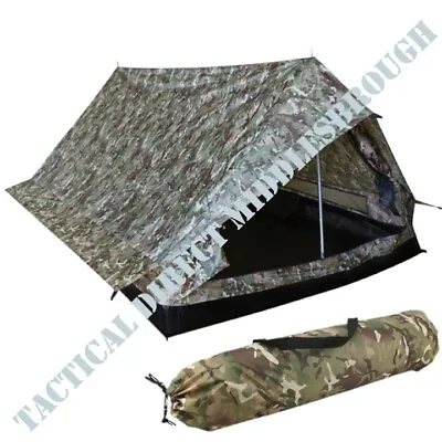 Trooper 2 Man Tent MOSSI NET DOOR BIVI ARMY MTP BTP CAMO Outdoor Wild Camping • £39.99