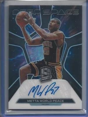 2022-23 Spectra Deep Space #ds-mvp Metta World Peace Ron Artest Autograph #13/99 • $15.96