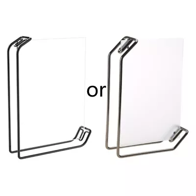 A4 6 Inch Metal Acrylic Sign Holder Table Holder Display Stand Poster Frame • £11.15