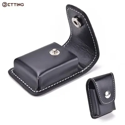 Black Leather Cigarette Lighter Belt Holder Bag Case Zippo Pouch Holster Cover • $8.42