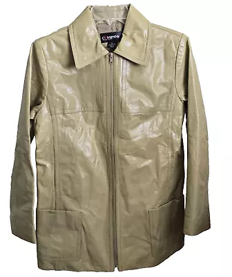 Company Ellen Tracy Womens Sz 8 Leather Jacket Field Coat Style Fully Lined • $49.95