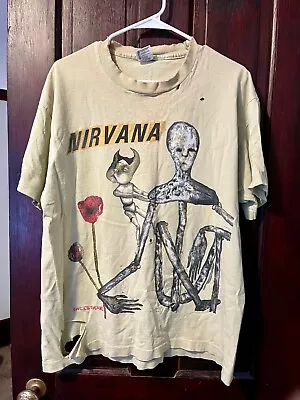 VINTAGE Classic NIRVANA INCESTICIDE T Shirt!  RARE Size XL - GRUNGE • $325