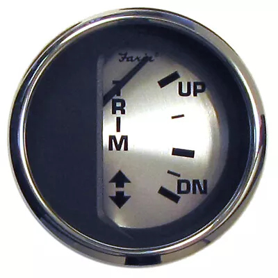 Faria Spun Silver 2  Trim Gauge For Mercury/Mariner/Mercruiser 2001 & Newer • $46.95