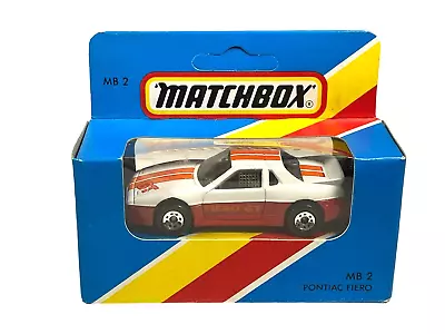 MB2 Matchbox Pontiac Fiero GT ~ 1981 Blue Window Box Die Cast • $23.95