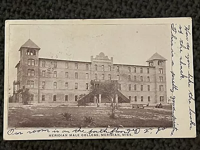 MERIDIAN MALE COLLEGE MISSISSIPPI MS Vintage Postcard LAUDERDALE COUNTY • $9.99