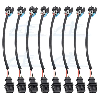 8PCS Fuel Injector Wire Harness Adapter For Jetronic EV1 To Mini Delphi Multec 2 • $15.99