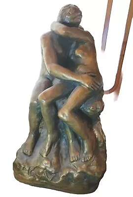 Statue  The KISS  By Auguste Roden Sculptur Chalkware  Embracing   • $24