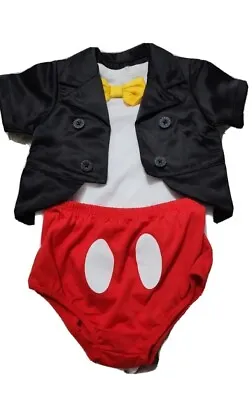 NWT Disney Parks Baby 6 Month Micky Mouse Tuxedo Outfit Bow Tie • $18