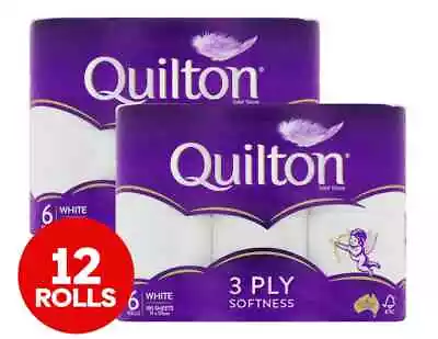 2 X 6pk Quilton 3 Ply Toilet Paper Rolls  2 X 6PK= 12 ROLLS -FREE DELIVER • $15.99