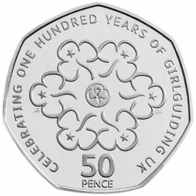 2010 GIRL GUIDING ~ 50p ~ Fifty Pence ~Celebrating 100 Years~ Rare Coin Hunt UK • £2