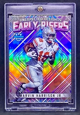 Marvin Harrison JR RARE ROOKIE REFRACTOR INVESTMENT CARD SSP BOWMAN CHROME MINT • $35.99