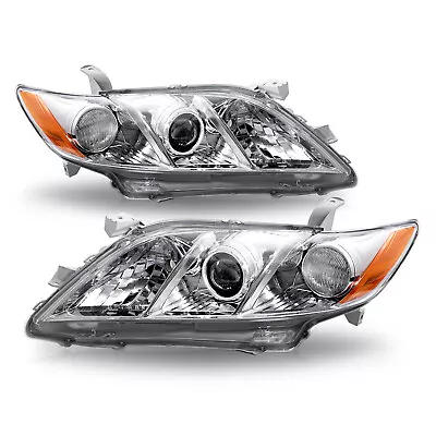 For 2007 2008 2009 Toyota Camry Chrome Amber Corner Projector Headlight Assembly • $68.99