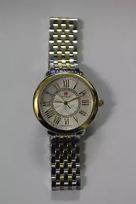 Michele Serein Mid Two-Tone With Diamond Sunray Dial Ladies Watch MWW21B000148 • $258