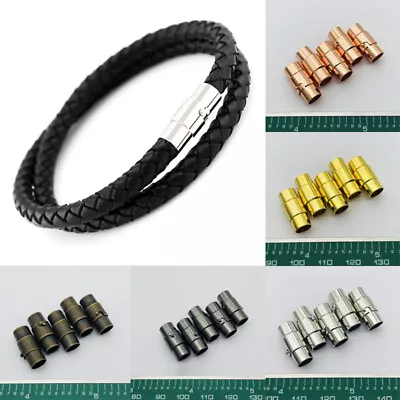 10pcs Magnetic Clasps Leather Cord Bracelet Connectors DIY Jewelry Making • $3.20