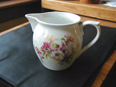 1930s Czechoslovakia Floral 4  Creamer Marked Ceramic Pink Daisies Vintage • $6.41