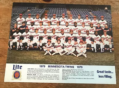 1979 Minnesota Twins Team Picture MLB Baseball Miller Lite Group Photo • $7.99