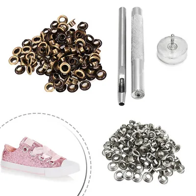 £9.29 • Buy Iron Eyelet Grommets Washer Hand Tool Kit Findings Leather Craft Clothing Repair