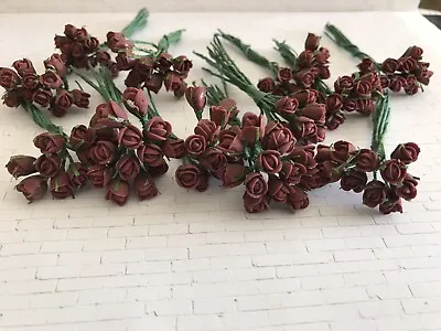 Dollhouse Clay Roses Flowers 12 Bunches 1:12 Scale Miniature Garden Lot • $32