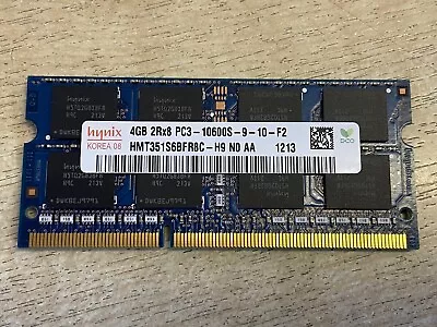 Hynix 4GB DDR3 Laptop Memory PC3-10600S 1333Mhz RAM SODIMM HMT351S6CFR8C-H9 • £5.90
